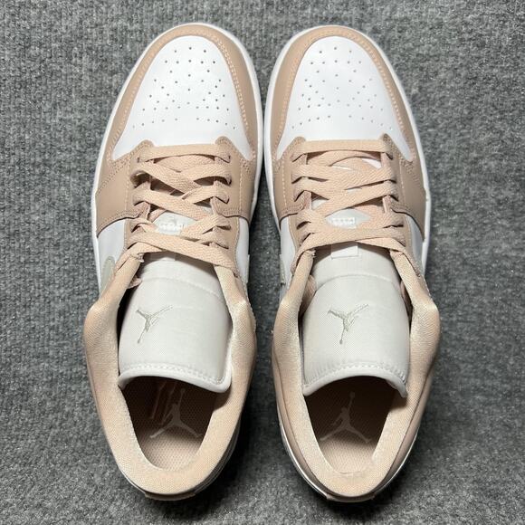 Sz 12 Nike Women's Air Jordan 1 Low 'White/Particle Beige' (DC0774-120) New - Picture 5 of 9